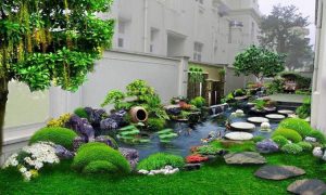 Tieu canh san vuon ta vuong khi cho gia chu