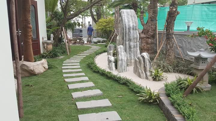 Thi công bước dạo sân vườn